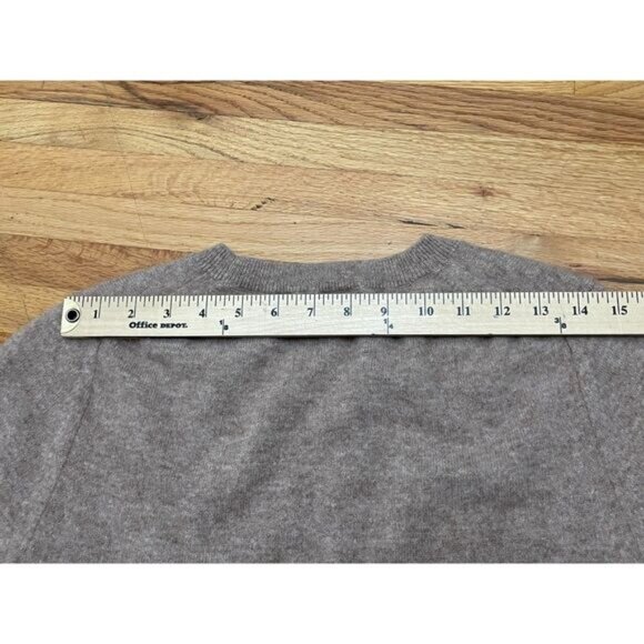 Quince Women's L Brown Sweater Mongolian Cashmere Pullover Tight-Knit Casual - Picture 9 of 9
